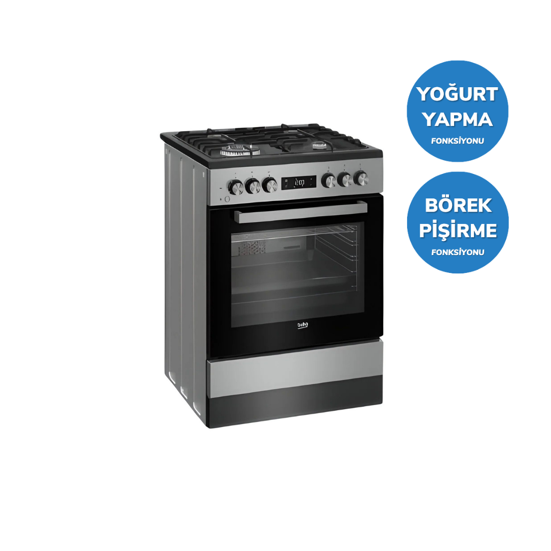 Beko BFM 410 EBG Gümüş Ocaklı Fırın 72L