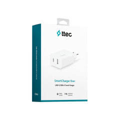 Ttec 2SCS25B Smart Charger Duo USB-C+USB-A